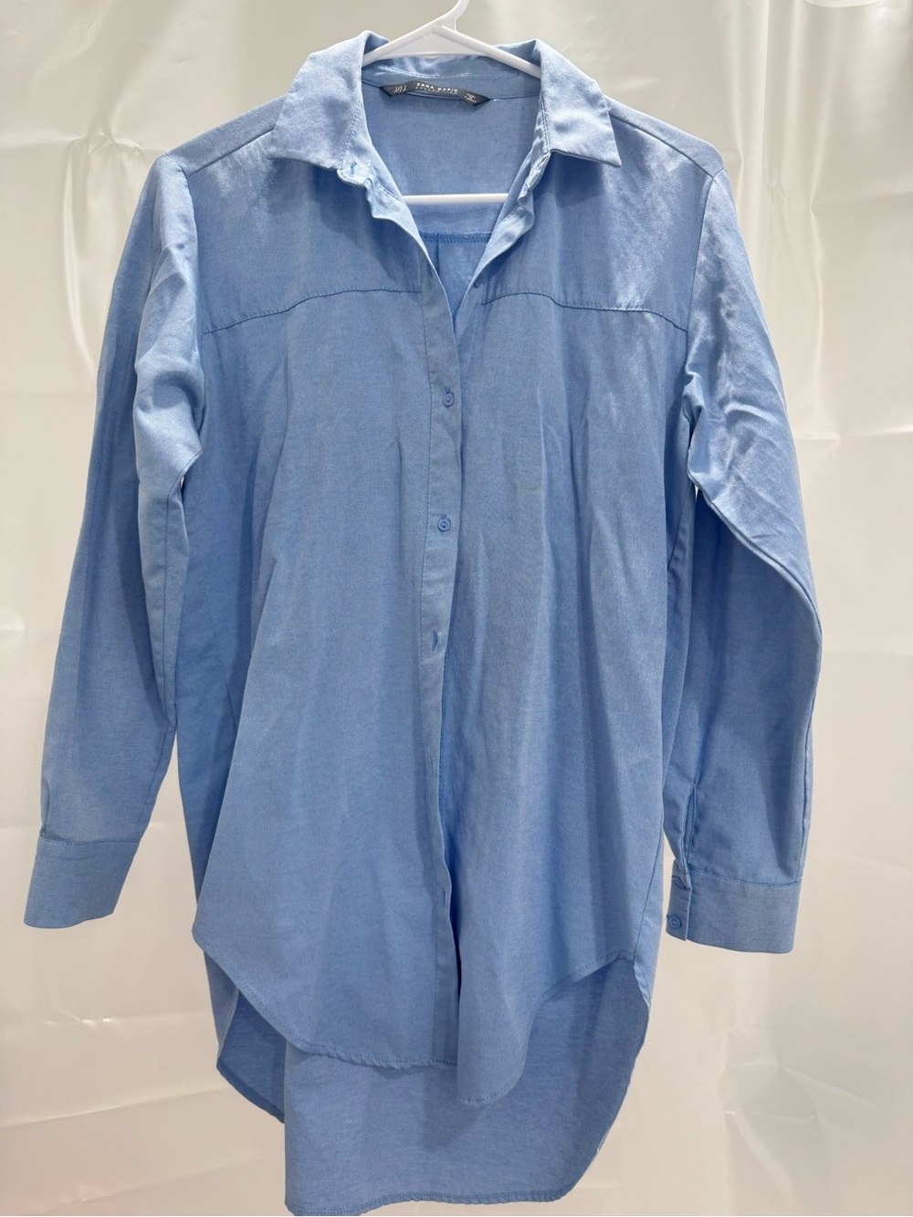 Zara Light Blue Collared Button-Up